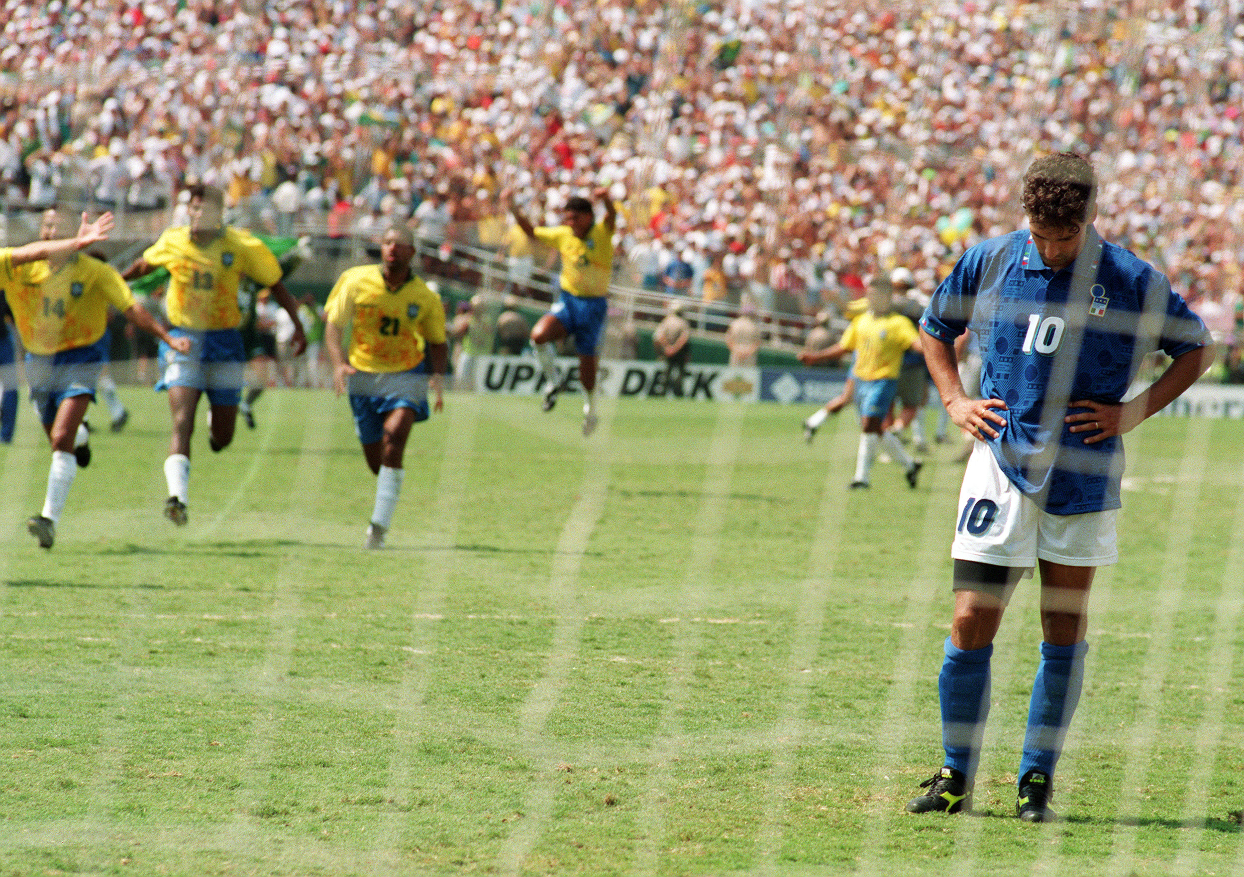 Brazil celebrate Baggio miss