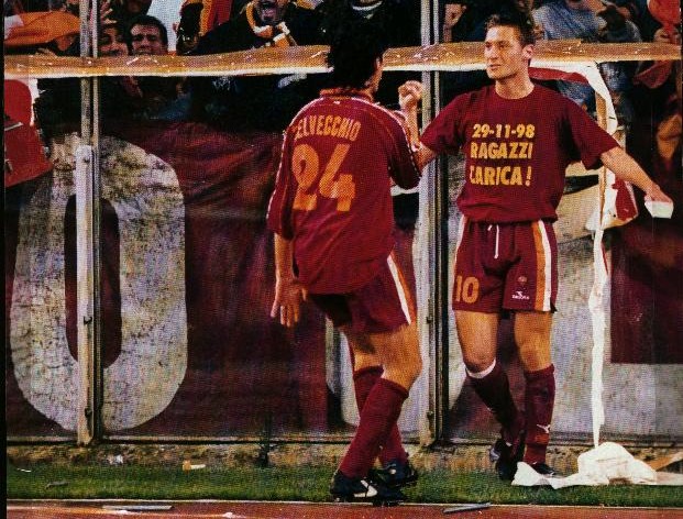 Totti goal Lazio Roma 1998 Delvecchio
